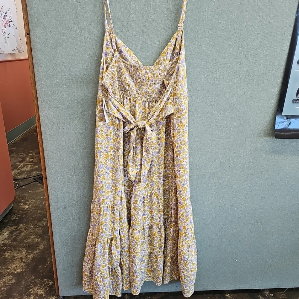 NWT Ultra Flirt Floral Sundress Smocked Tiered Adjustable Straps Women's 3X - Picture 7 of 11
